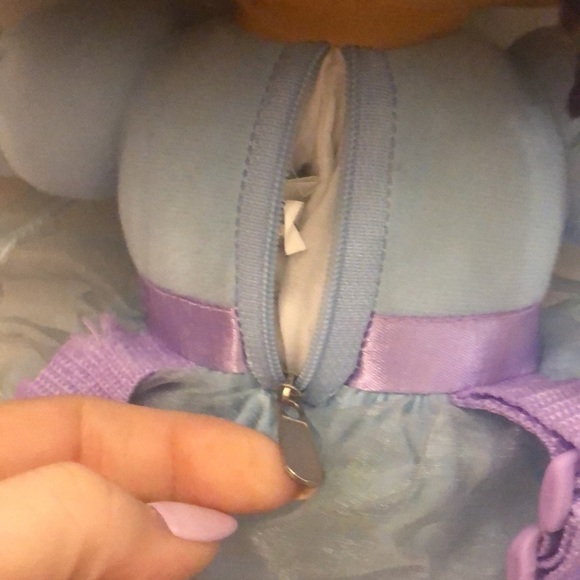 Dora the Explorer Backpack Blue Sparkle Ballerina Plush Zipper Back 2005 - Picture 7 of 12